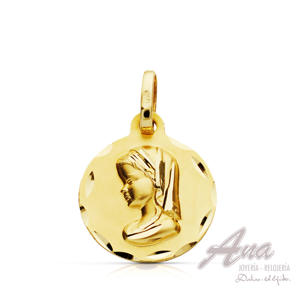 9K MEDALLA VIRGEN NIÑA 18 MM