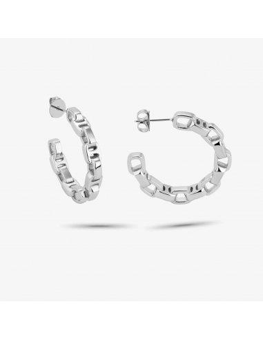 AROS MUJER CHAINS CINDY PLATEADO