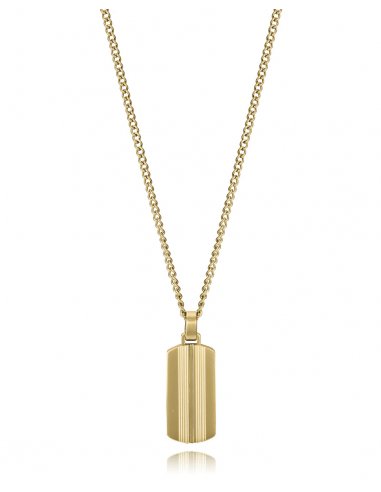 COLLAR DE HOMBRE DE ACERO IP DORADO...