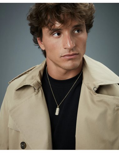 COLLAR DE HOMBRE DE ACERO IP DORADO...