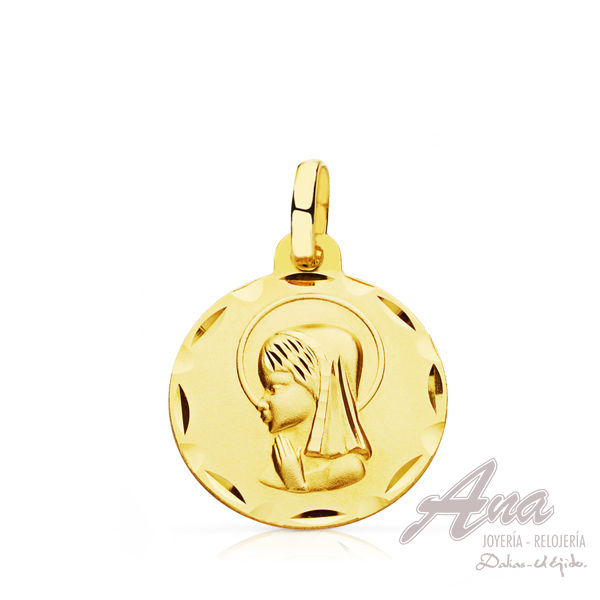 9K MEDALLA VIRGEN NIÑA 14 MM