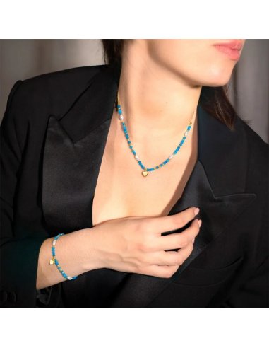 PULSERA LOTUS STYLE ACERO CORAZÓN...