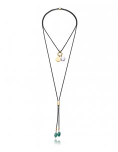 COLLAR DE ACERO IP NEGRO Y...