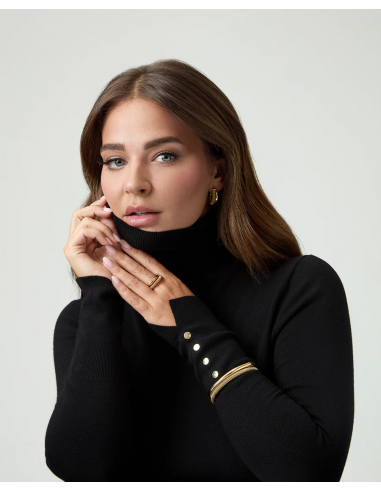 ANILLO DE ACERO IP DORADO DOBLE...