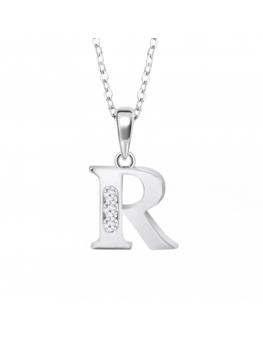 COLLAR LETRA R LOTUS SILVER TRENDY...