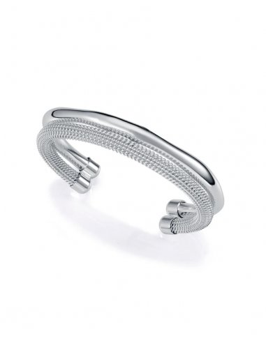 PULSERA DE ACERO CHAPADO DE PLATA 999...