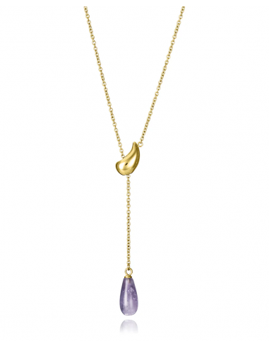 COLLAR DE MUJER DE ACERO IP DORADO...