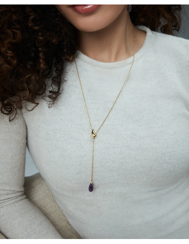 COLLAR DE MUJER DE ACERO IP DORADO...