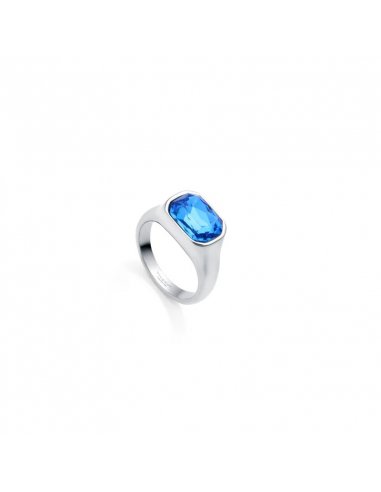 ANILLO VICEROY PLATA Y CRISTAL AZUL...