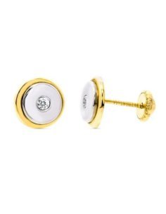 18K PENDIENTES ORO BICOLOR... 2
