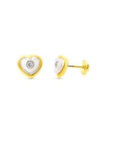18K PENDIENTES ORO BICOLOR... 2