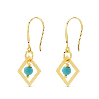 18K PENDIENTES CUADRADO...