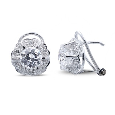 18K PENDIENTES ORO BLANCO...