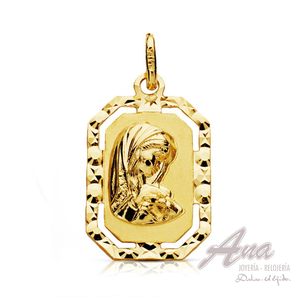 9K MEDALLA VIRGEN NIÑA 20X12 MM