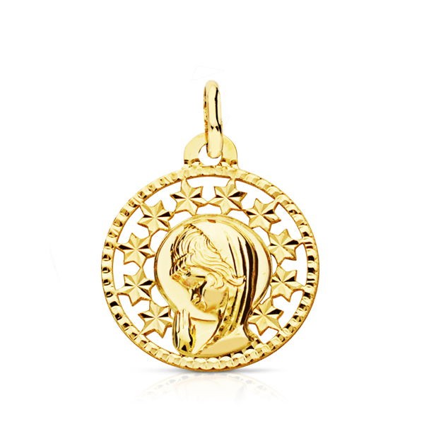 9K VIRGEN CERCO CALADO 19X16 MM