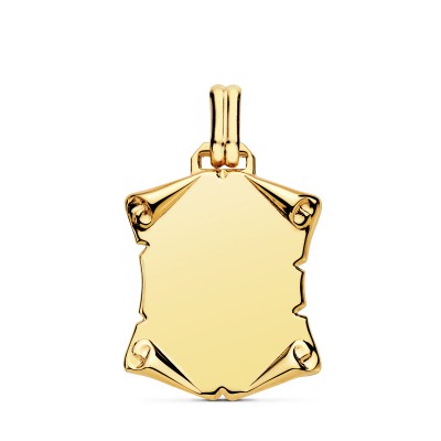 18K CHAPA PERGAMINO LISO...