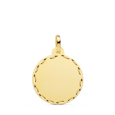 18K CHAPA DISCO LISO MATE...