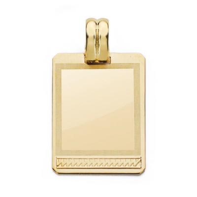 18K CHAPA MACIZA 24X17 MM