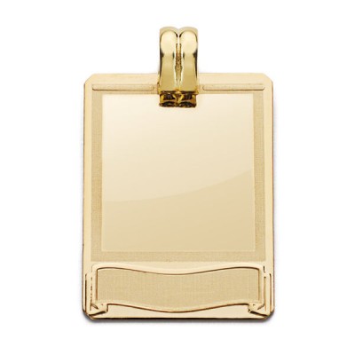 18K CHAPA LASER. 28X20 MM