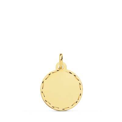 18K CHAPA DISCO LISO MATE...