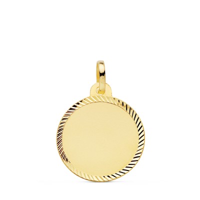 18K CHAPA DISCO LISO MATE...