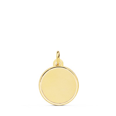 18K CHAPA DISCO MATE BISEL...