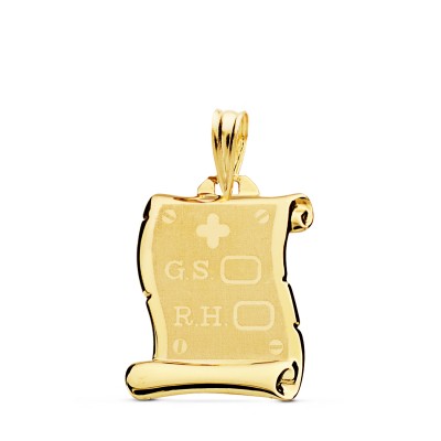 18K CHAPA PERGAMINO BRILLO...