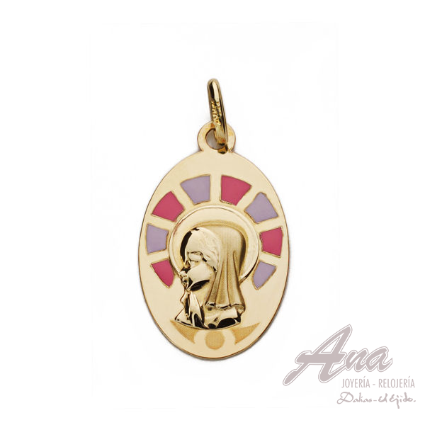 9K MEDALLA VIRGEN NIÑA ESMALTE 9K...