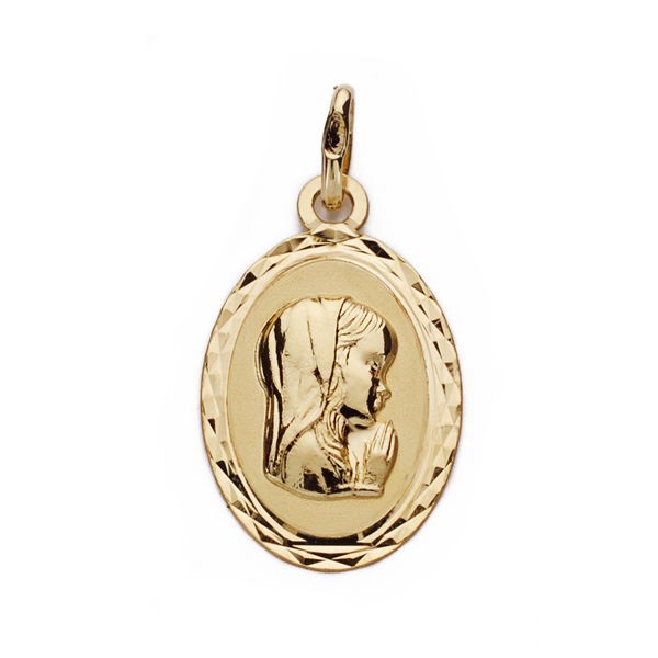 9K MEDALLA VIRGEN NIÑA 19X12 MM