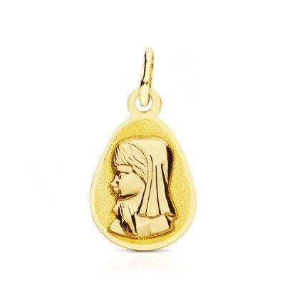 9K MEDALLA VIRGEN NIÑA GOTA...