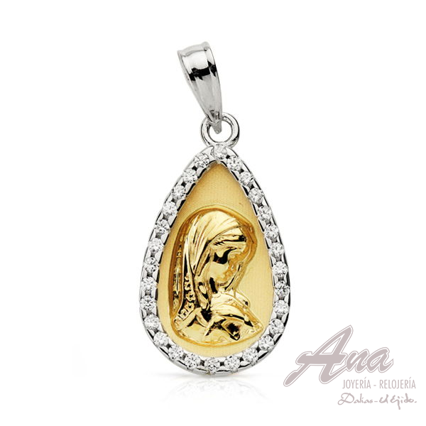 9K MEDALLA VIRGEN NIÑA 20X11 MM