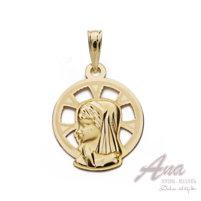 9K MEDALLA VIRGEN NIÑA...
