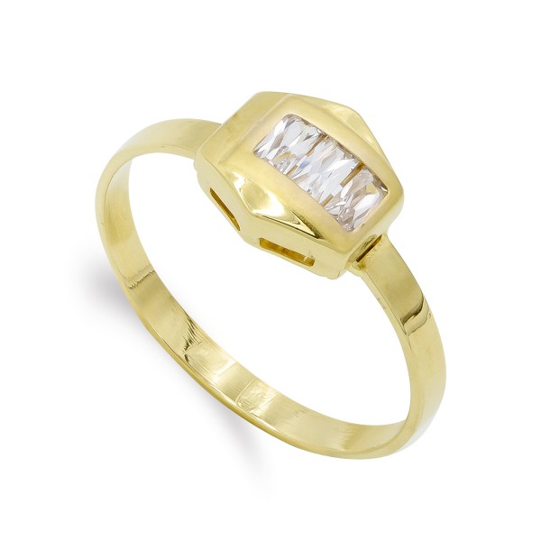 18K SORTIJA ORO AMARILLO Y CIRCONITAS