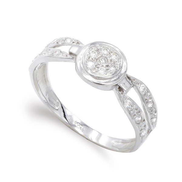 18K SORTIJA ORO BLANCO CIRCONITAS