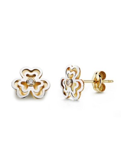 PENDIENTES BICOLOR TREBOL....