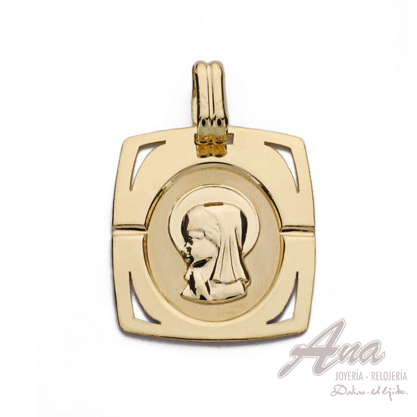 9K MEDALLA VIRGEN NIÑA 20X17 MM
