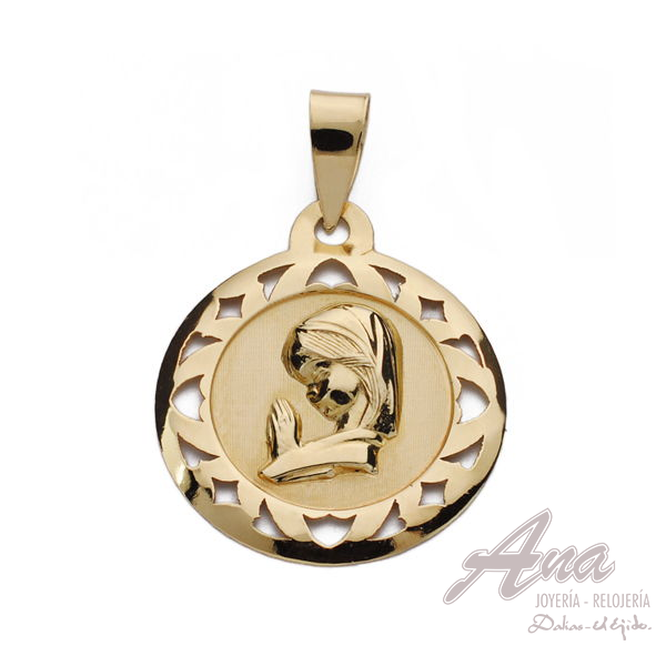 9K MEDALLA VIRGEN NIÑA 18 MM