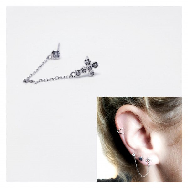 PENDIENTE CADENA 2 EN 1 CRUZ