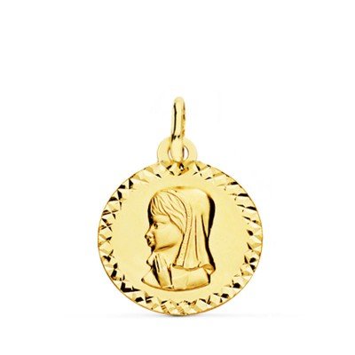 9K MEDALLA VIRGEN NIÑA 16 MM