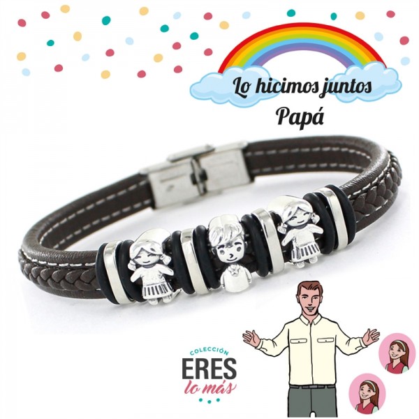 Pulsera Lo hicimos juntos Papa con niñas