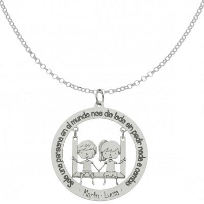 GARGANTILLA FRASE+NIÑA+NIÑO...