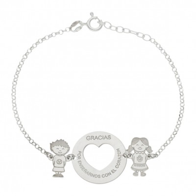 PULSERA PLATA 925MM CORAZON...