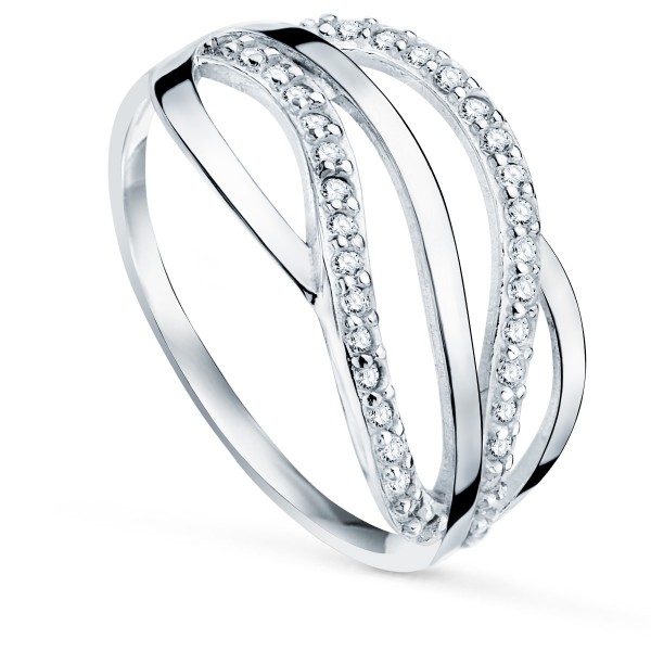 9K SORTIJA ORO BLANCO BANDAS CON...