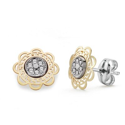 9K PENDIENTES ORO BICOLOR...