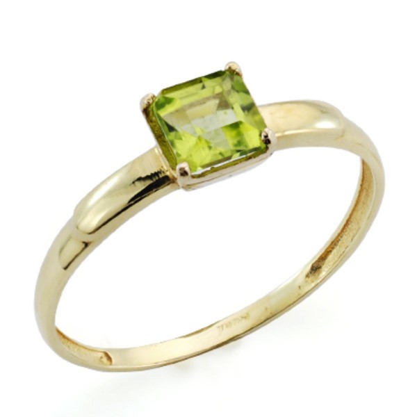 9K SOLITARIO ORO AMARILLO OLIVINA...