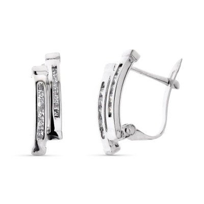 9K PENDIENTES ORO BLANCO...