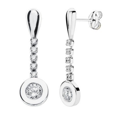 9K PENDIENTES ORO BLANCO...