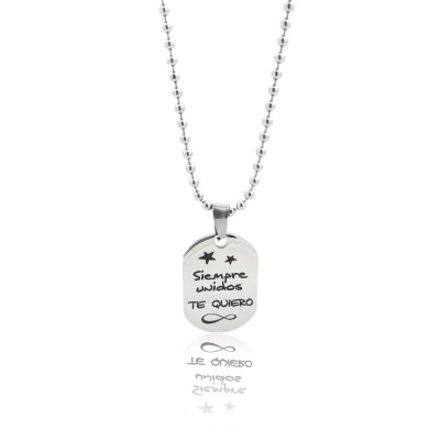 Gargantilla Acero, placa...