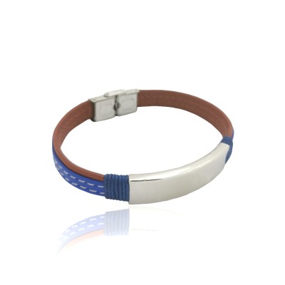 Pulsera Acero con placa...