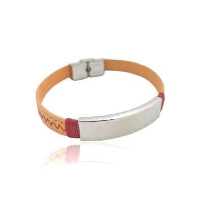 Pulsera Acero con placa...